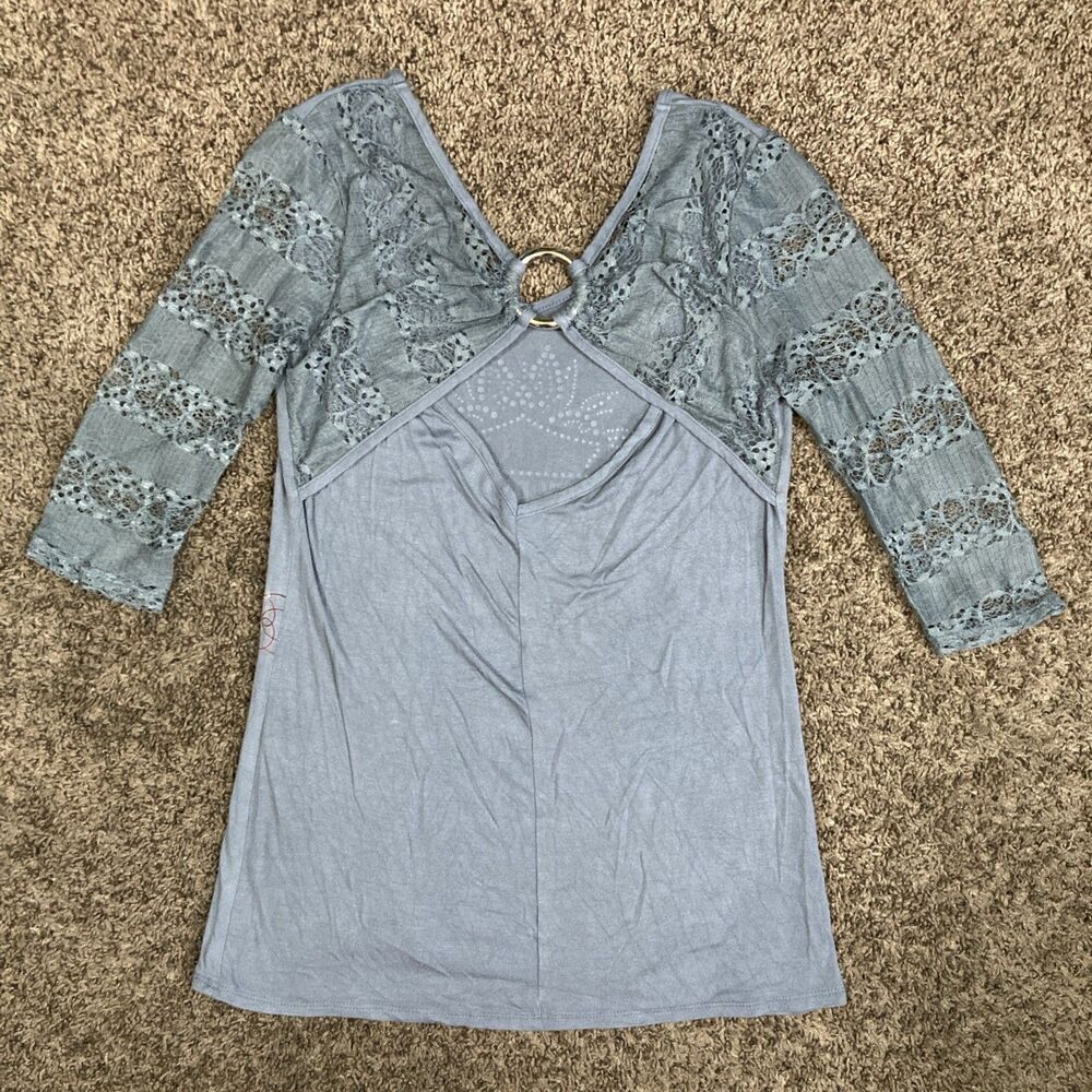 Harley-Davidson® Women's 3/4 Sleeve Storming Passion Shirt Sz S/M - Picture 10 of 16